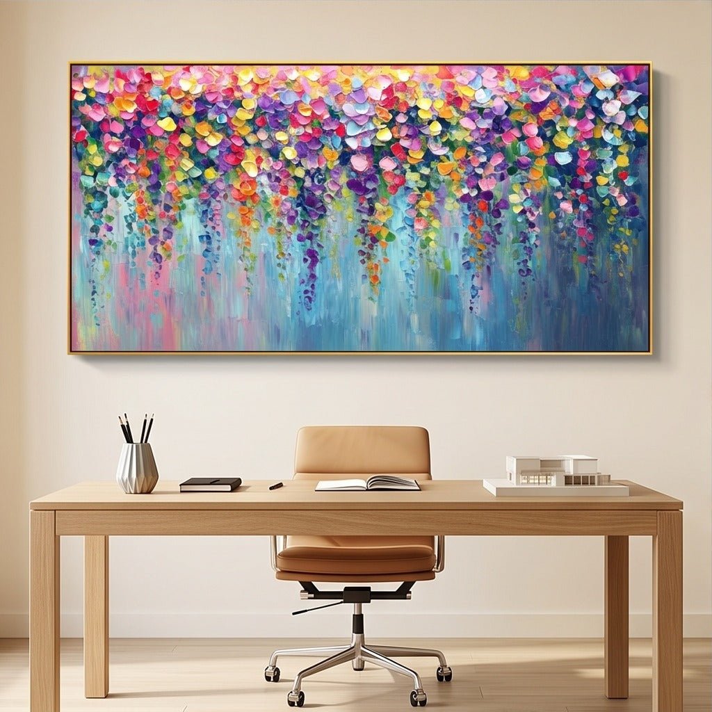 Colorful Abstract Floral Wall Art #TO323 - Tactile Atelier