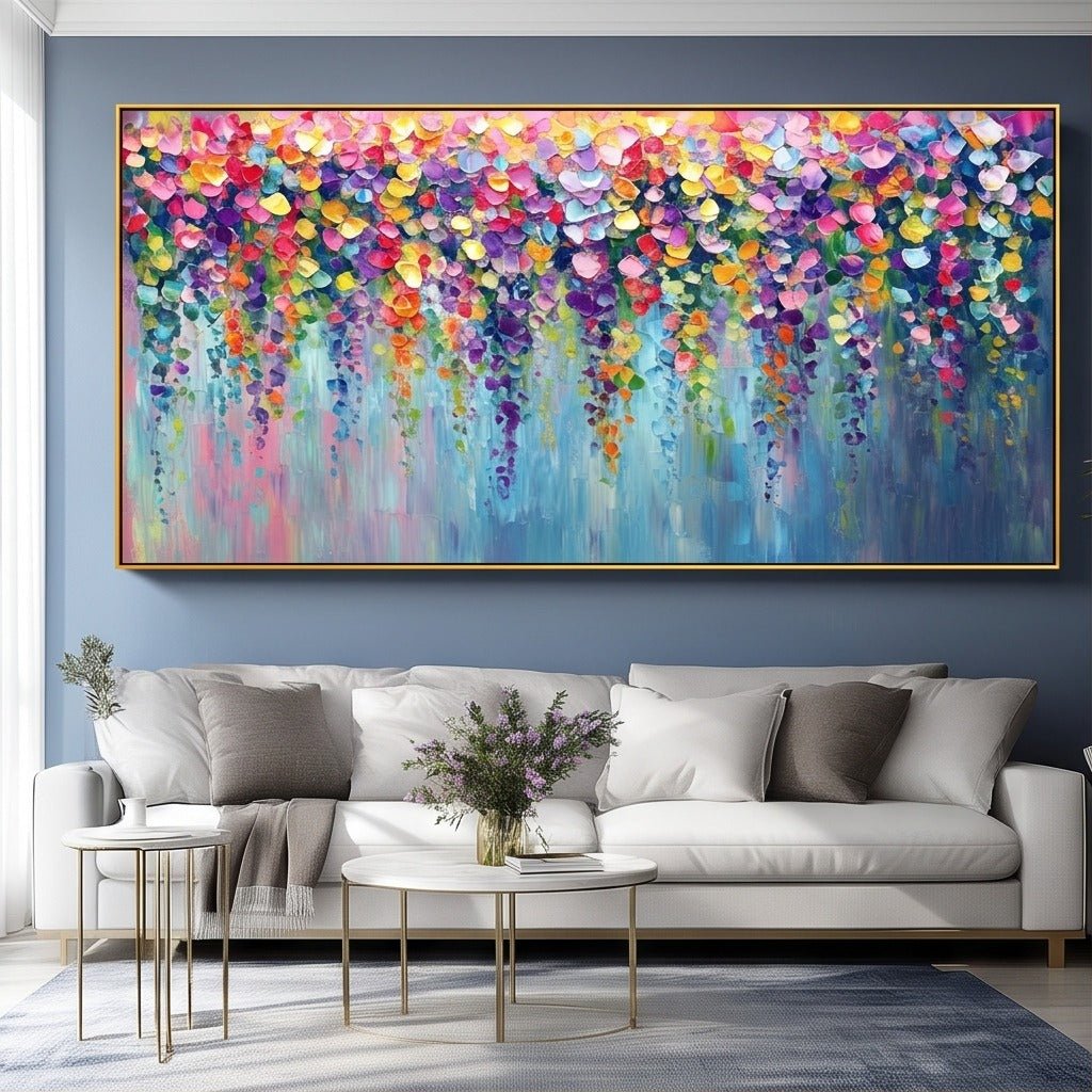 Colorful Abstract Floral Wall Art #TO323 - Tactile Atelier