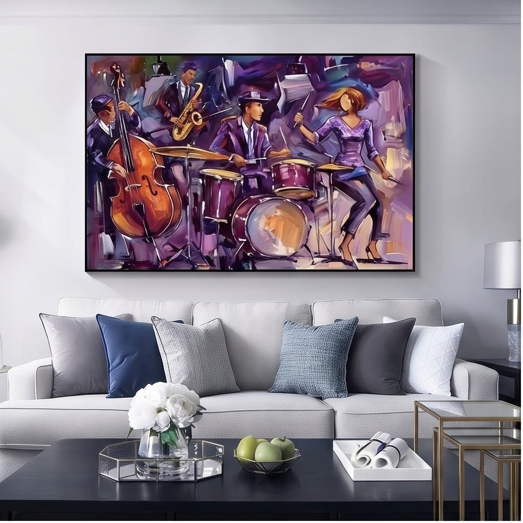 Colorful Jazz Band Wall Art TO622 - Tactile Atelier