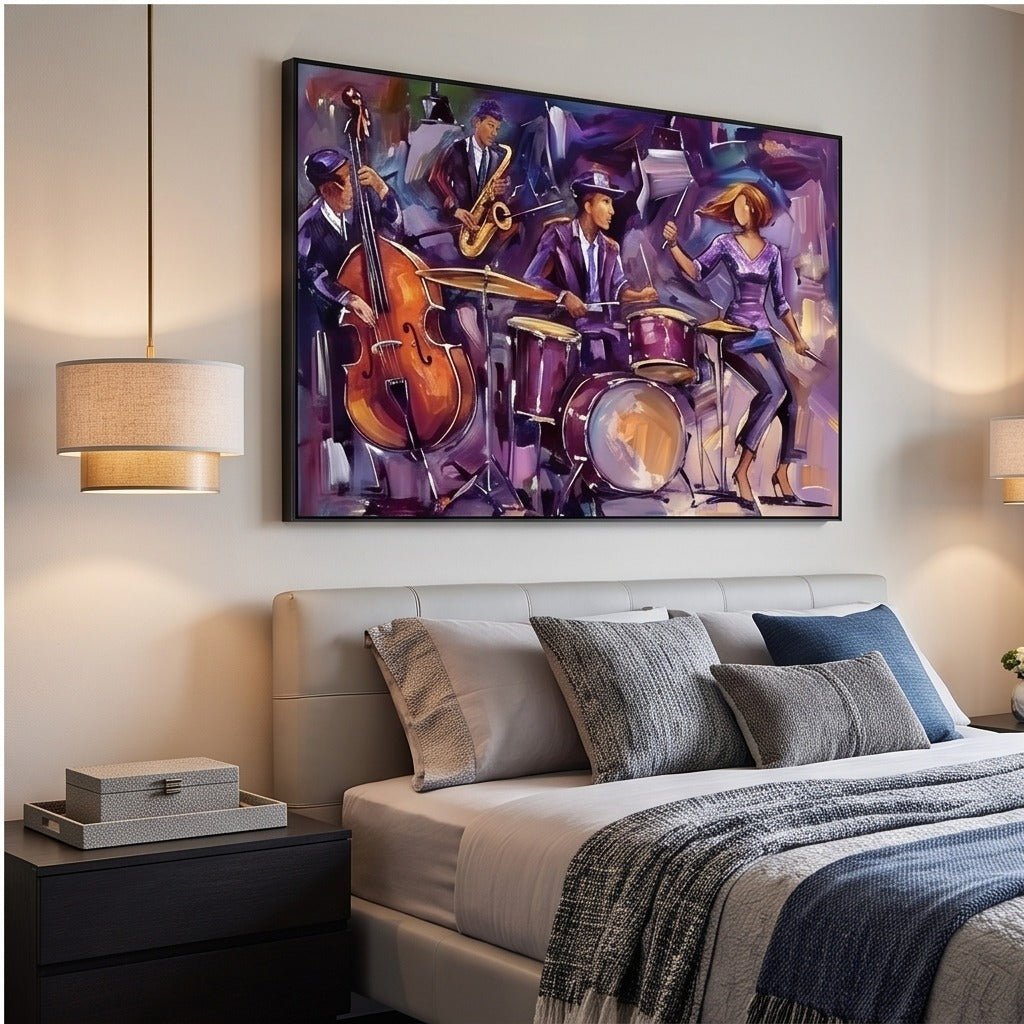 Colorful Jazz Band Wall Art TO622 - Tactile Atelier