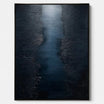 Dark Blue Textured Abstract Wall Art TA042 - Tactile Atelier