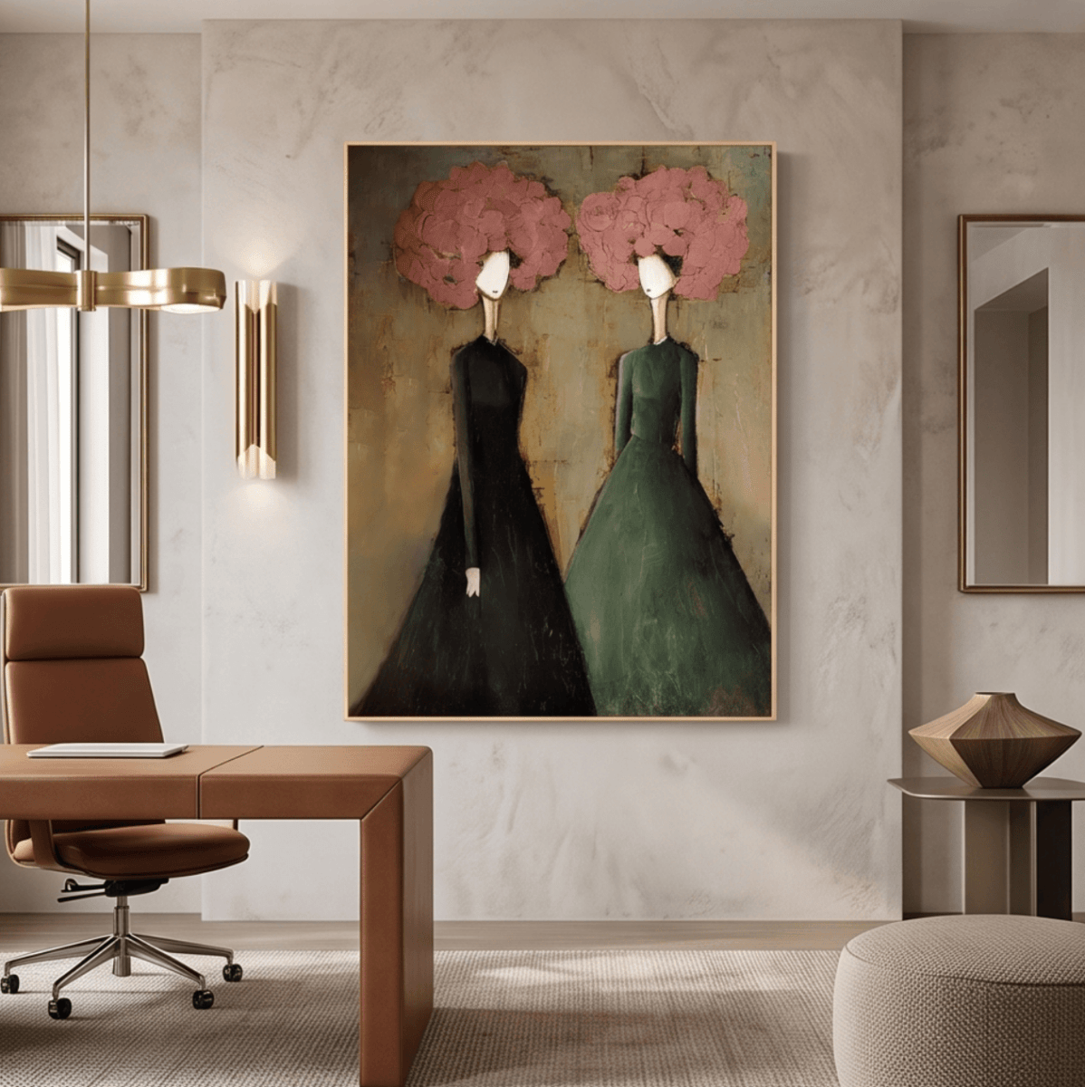 Figurative Floral Wall Art MT240 - Tactile Atelier