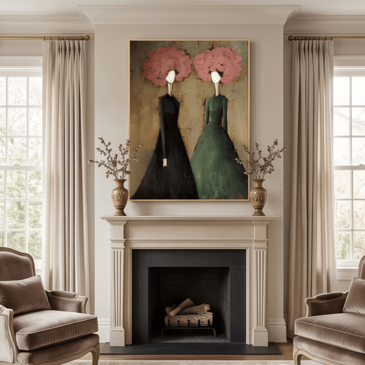 Figurative Floral Wall Art MT240 - Tactile Atelier