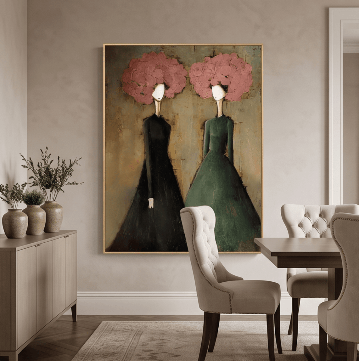 Figurative Floral Wall Art MT240 - Tactile Atelier