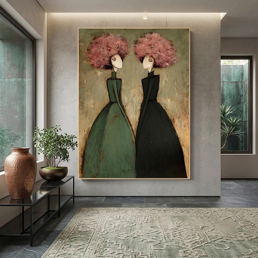Figurative Floral Wall Art MT245 - Tactile Atelier