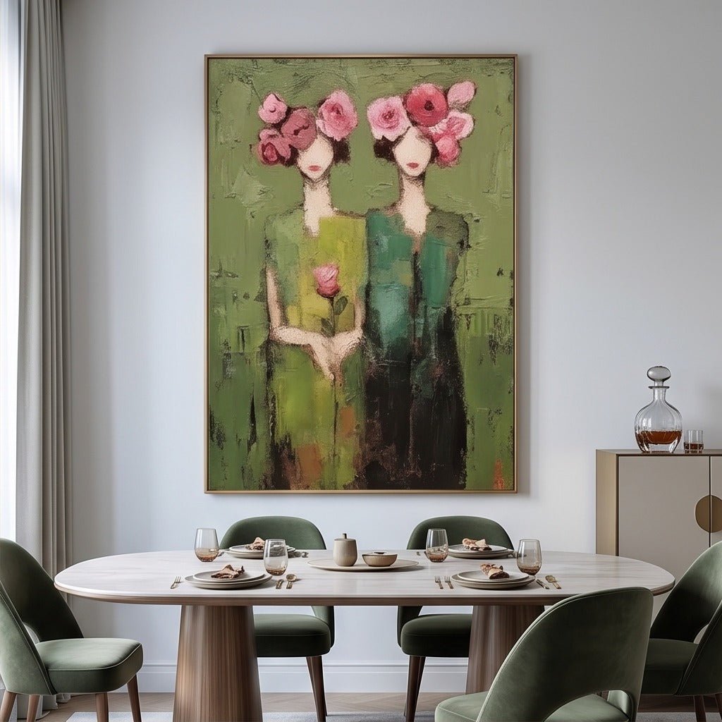 Figurative Floral Wall Art #TO087 - Tactile Atelier