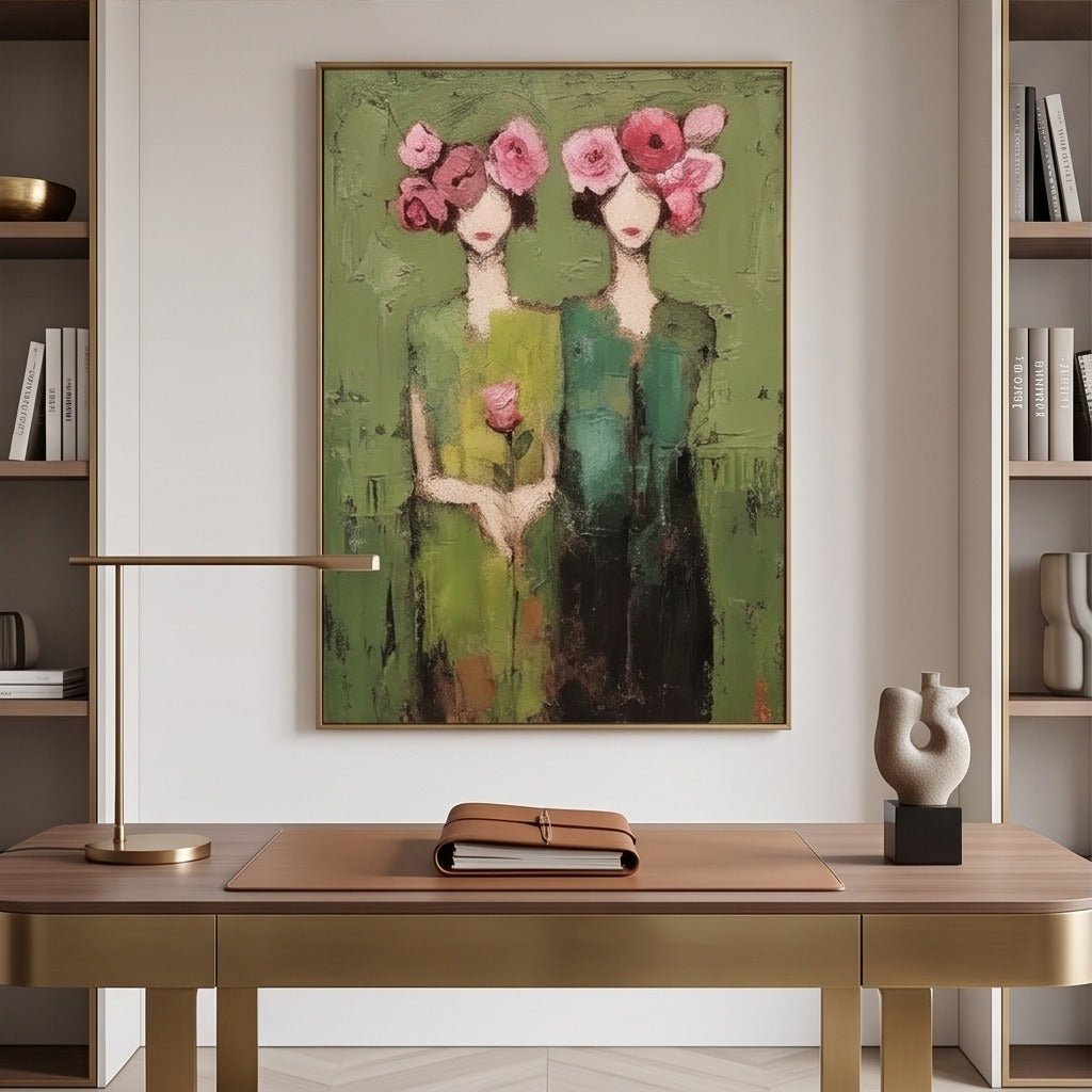 Figurative Floral Wall Art #TO087 - Tactile Atelier