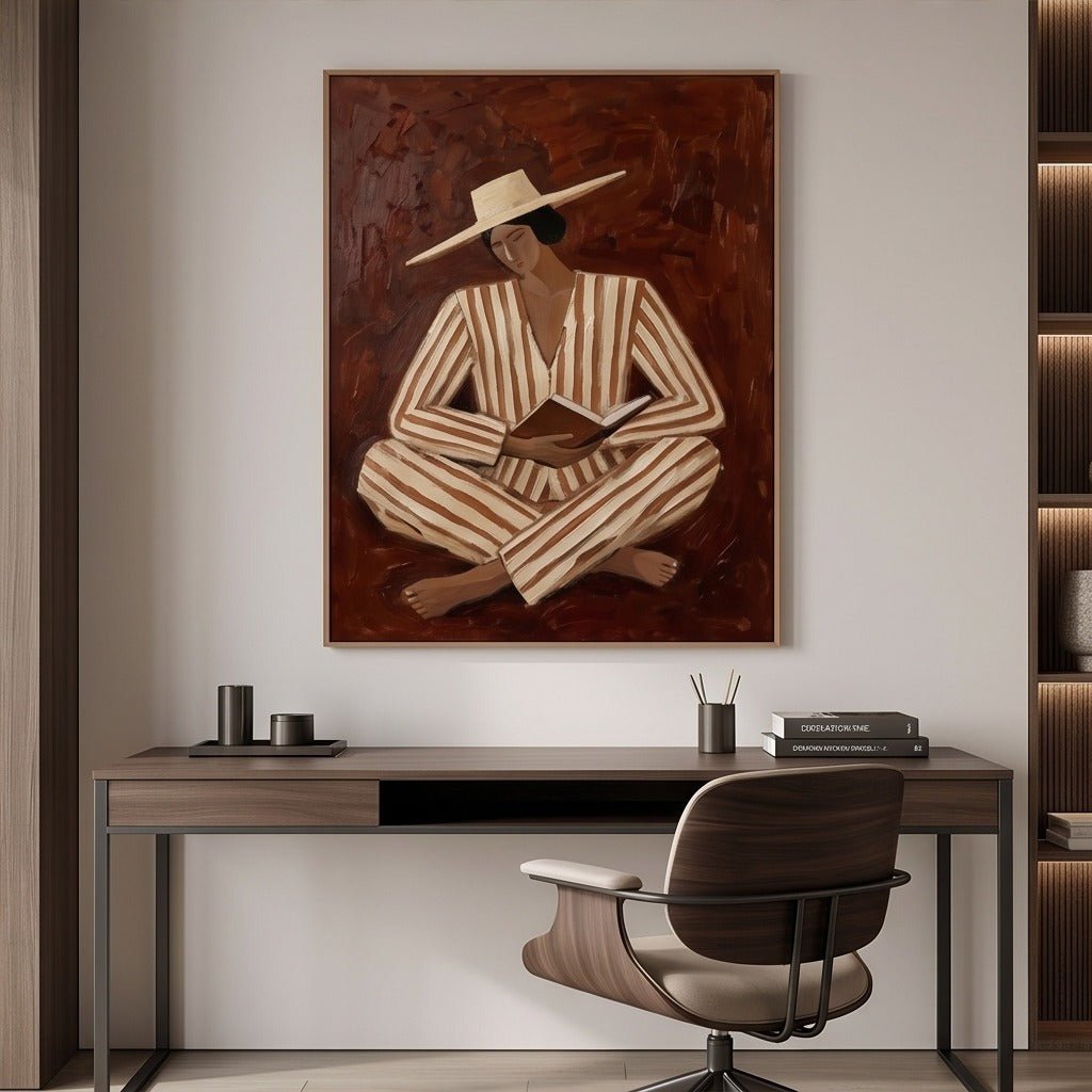 Figurative Reading Wall Art#TO092 - Tactile Atelier