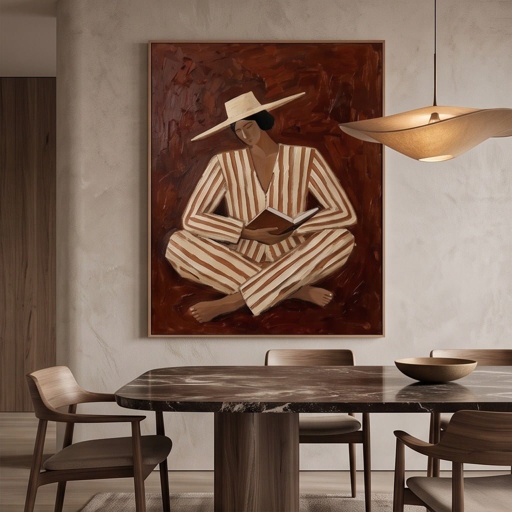 Figurative Reading Wall Art#TO092 - Tactile Atelier