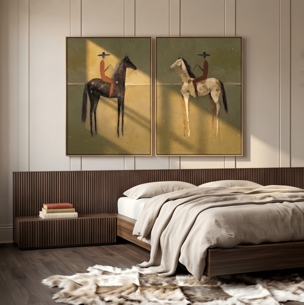 Folk Horse Wall Art Set MT236 - Tactile Atelier