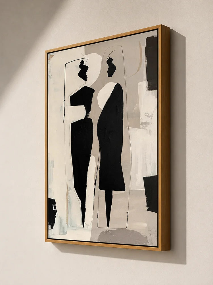 Hand-painted artwork displayed in a floating frame