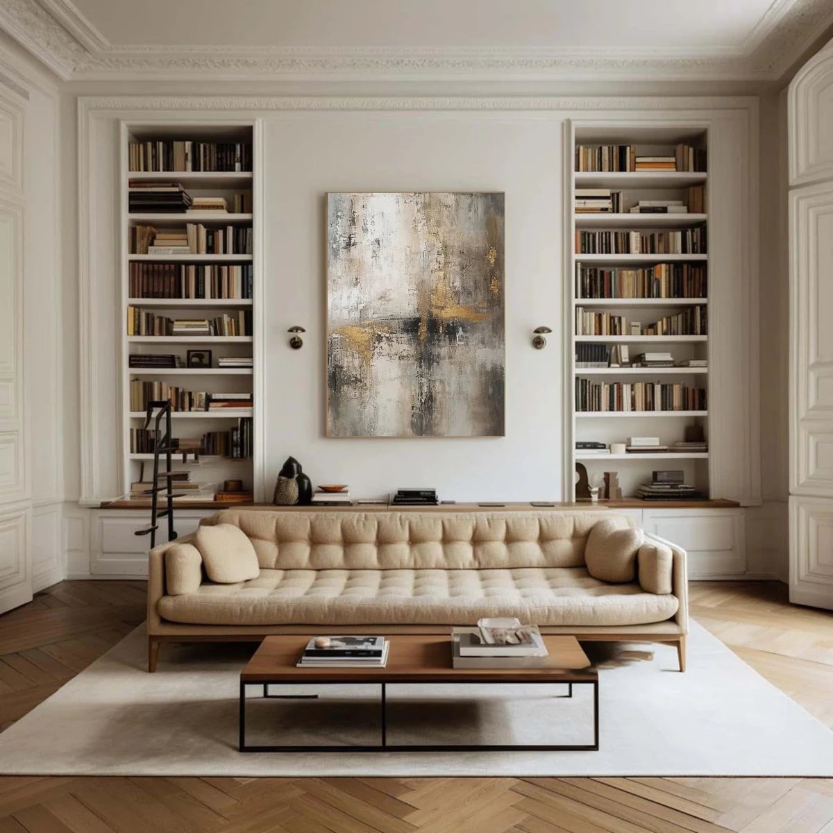 Golden Balance – Textured Abstract Wall Art - Tactile Atelier