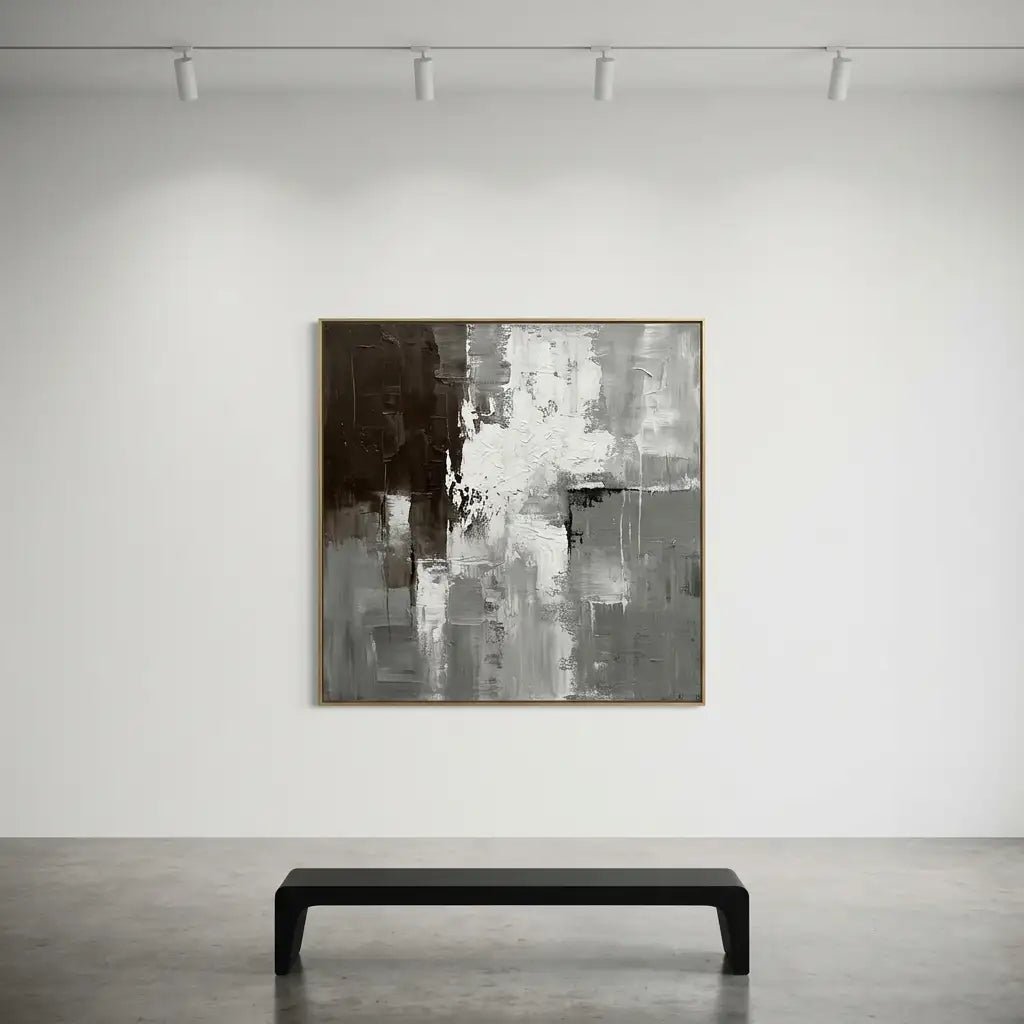 Grey Neutral Abstract Wall Art TA026 - Tactile Atelier