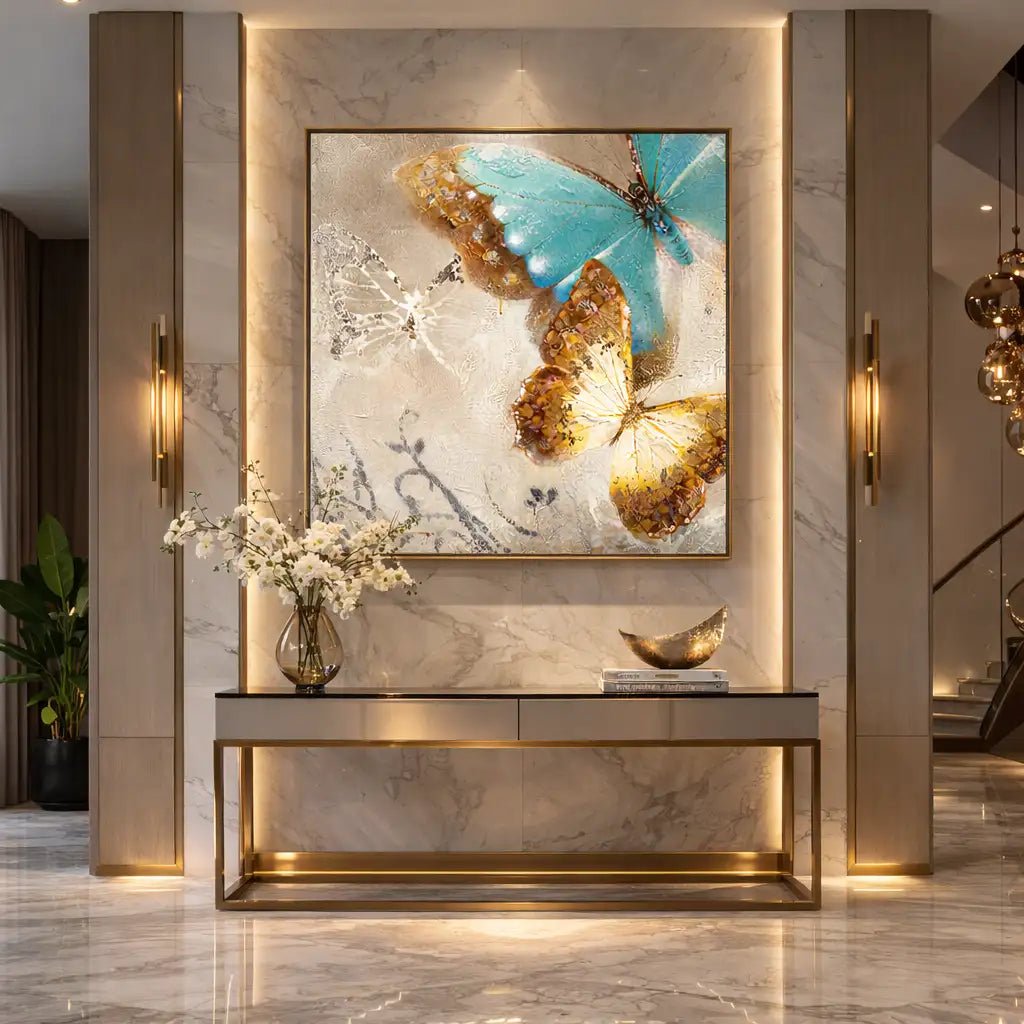 Hand-Painted Butterfly Wall Art TA045 - Tactile Atelier
