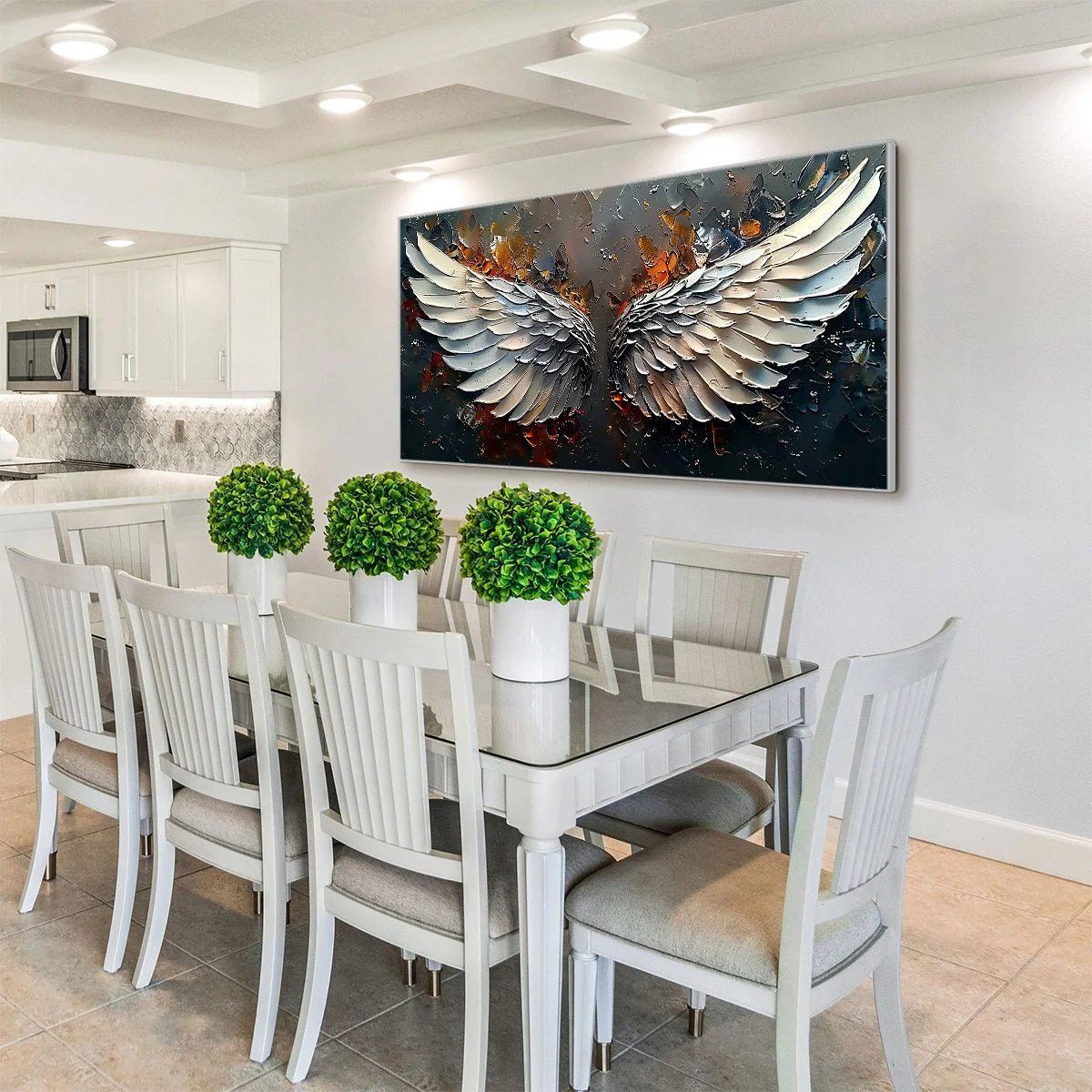 Luxury Textured Angel Wings Wall Art MT356 - Tactile Atelier