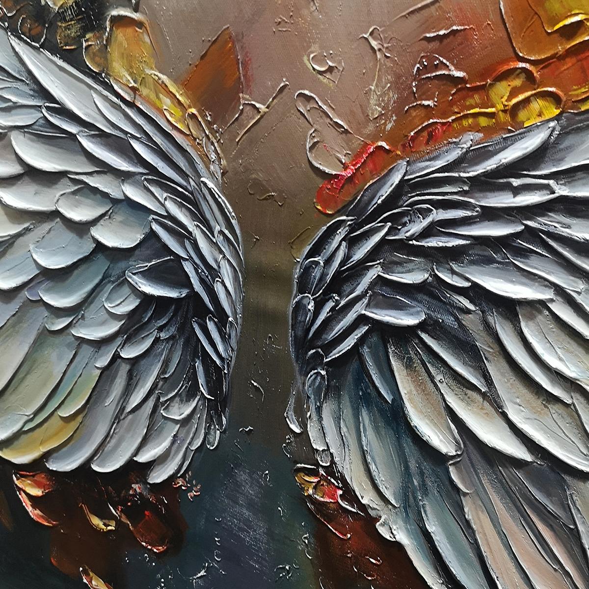 Luxury Textured Angel Wings Wall Art MT356 - Tactile Atelier