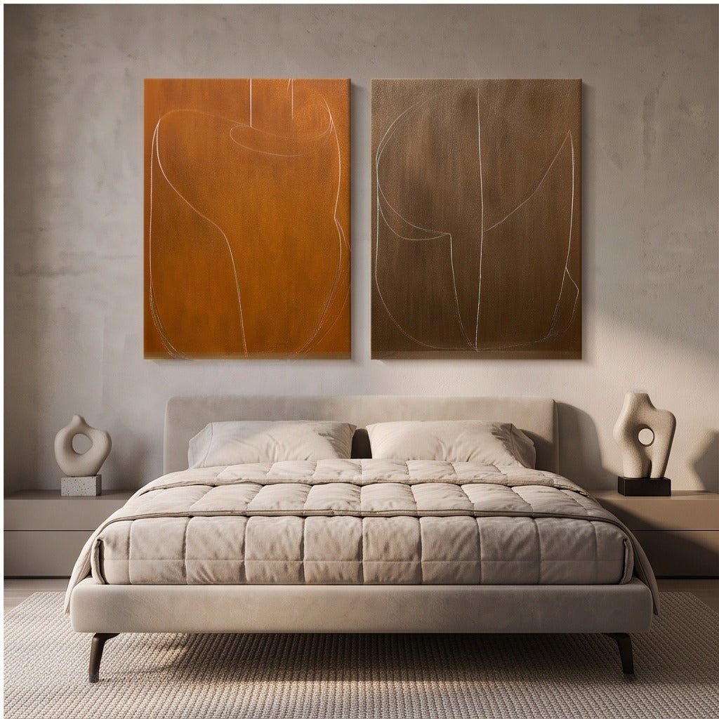 Minimalist Abstract Line Wall Art TO125 - Tactile Atelier