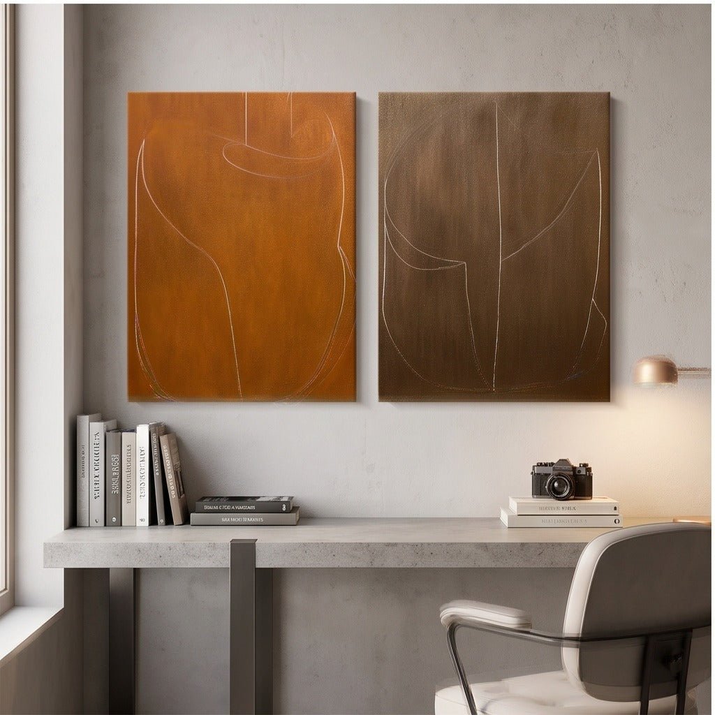 Minimalist Abstract Line Wall Art TO125 - Tactile Atelier