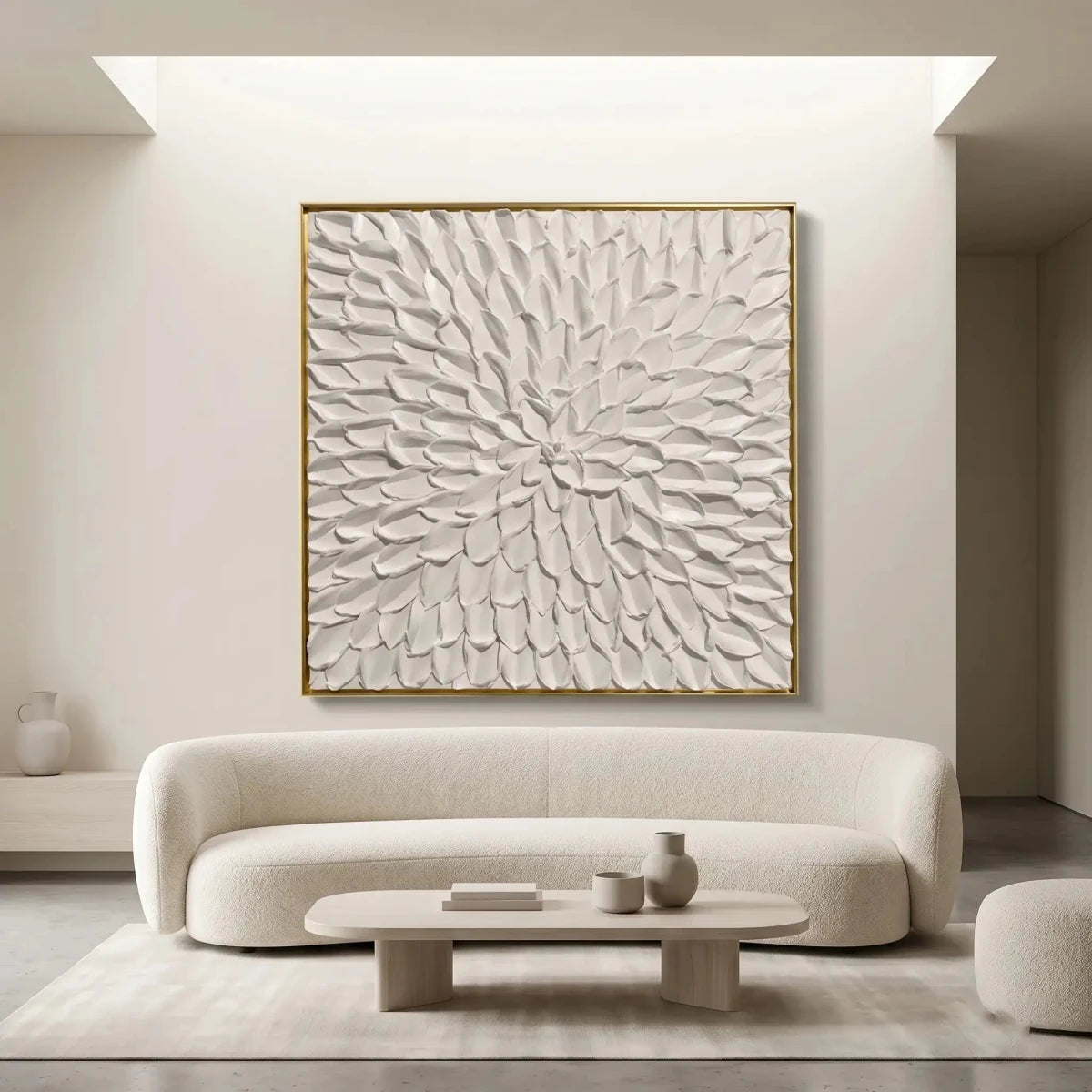 Minimalist Floral Texture Wall Art MT034 - Tactile Atelier