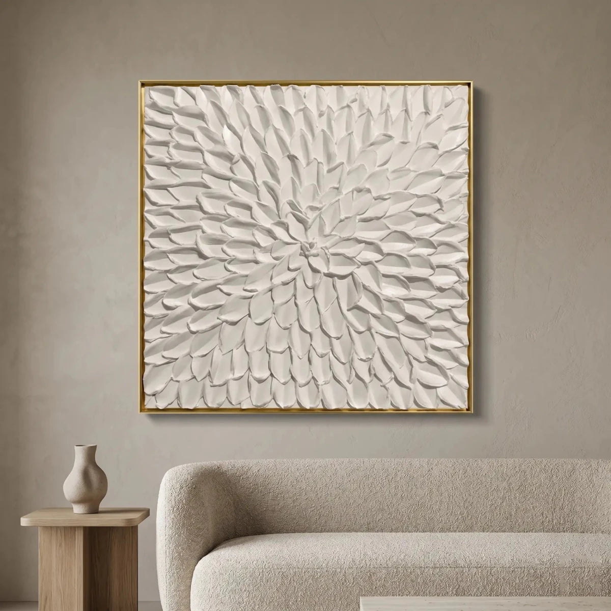 Minimalist Floral Texture Wall Art MT034 - Tactile Atelier