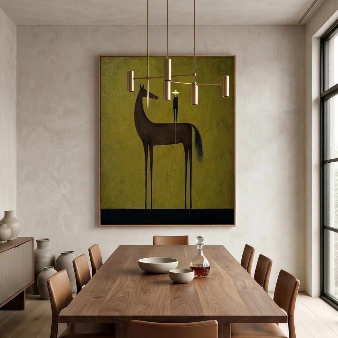 Minimalist Horse Wall Art MT008 - Tactile Atelier