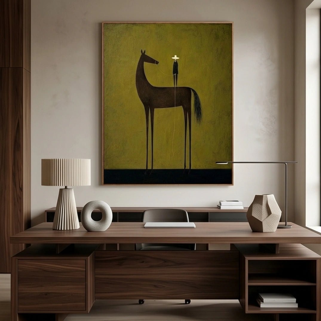 Minimalist Horse Wall Art MT008 - Tactile Atelier
