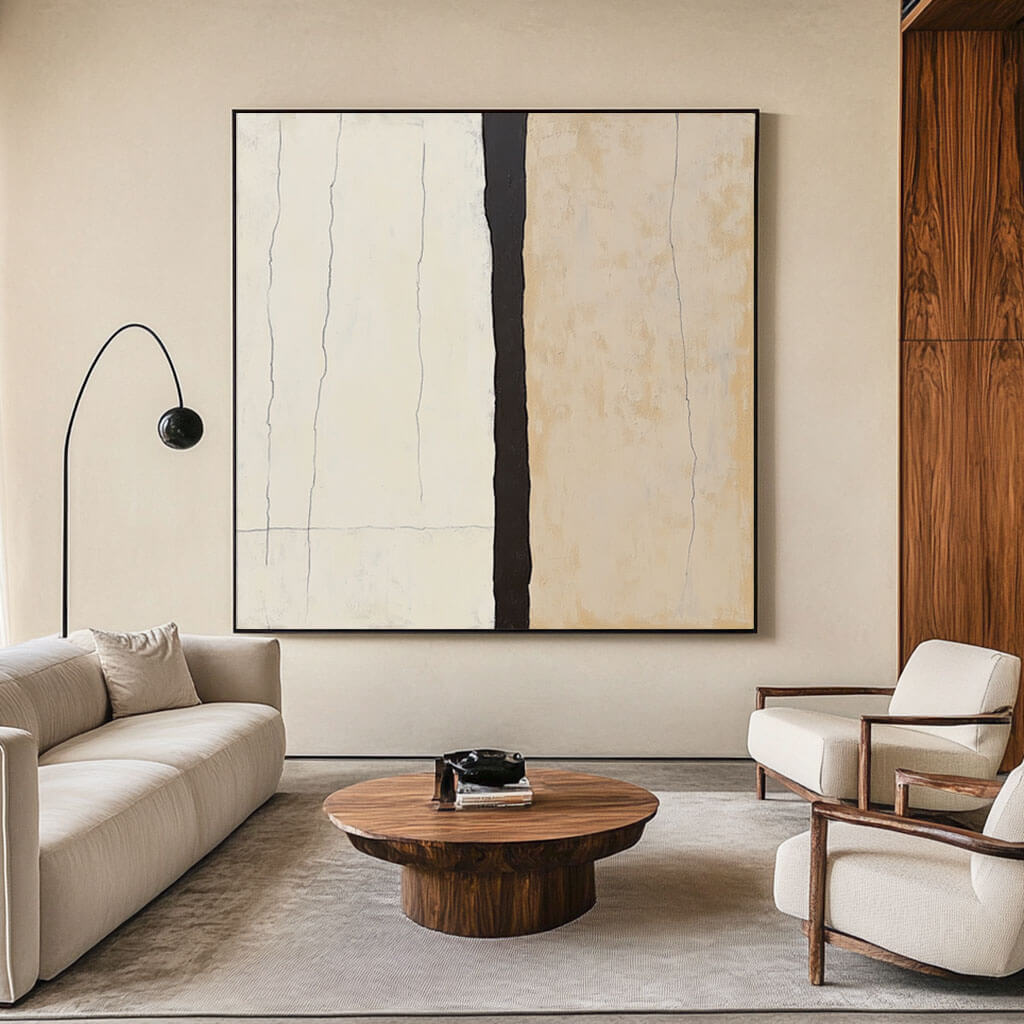 Minimalist Neutral Abstract Wall Art MT845 - Tactile Atelier