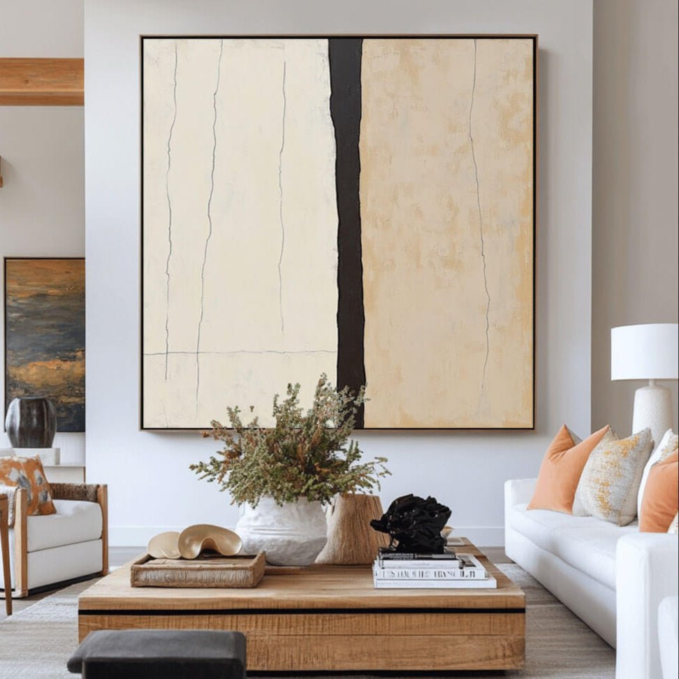 Minimalist Neutral Abstract Wall Art MT845 - Tactile Atelier