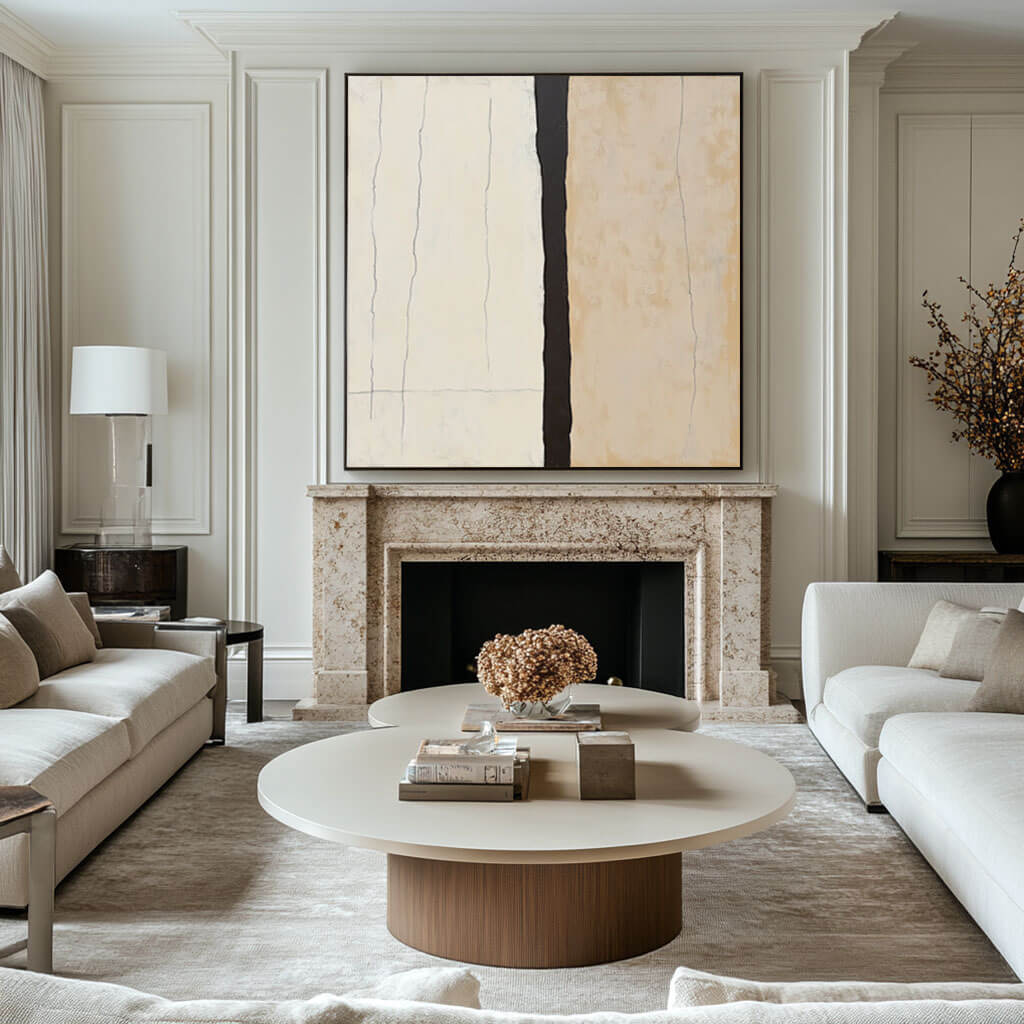 Minimalist Neutral Abstract Wall Art MT845 - Tactile Atelier