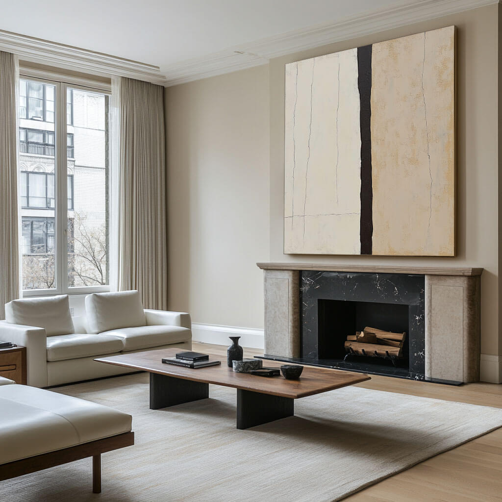 Minimalist Neutral Abstract Wall Art MT845 - Tactile Atelier