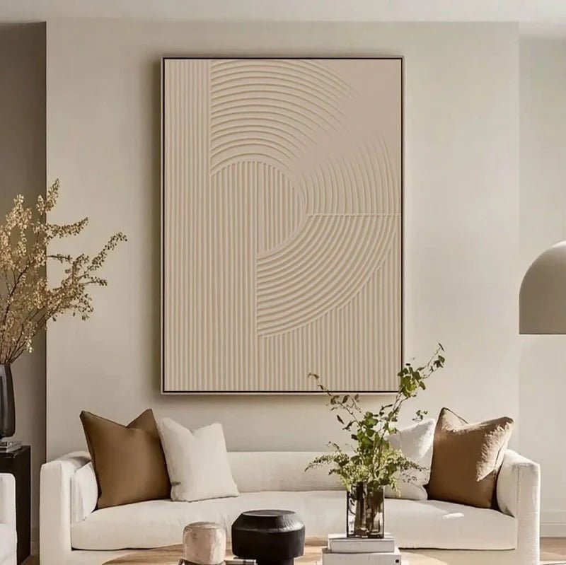 Minimalist Neutral Textured Wall Art MT850 - Tactile Atelier