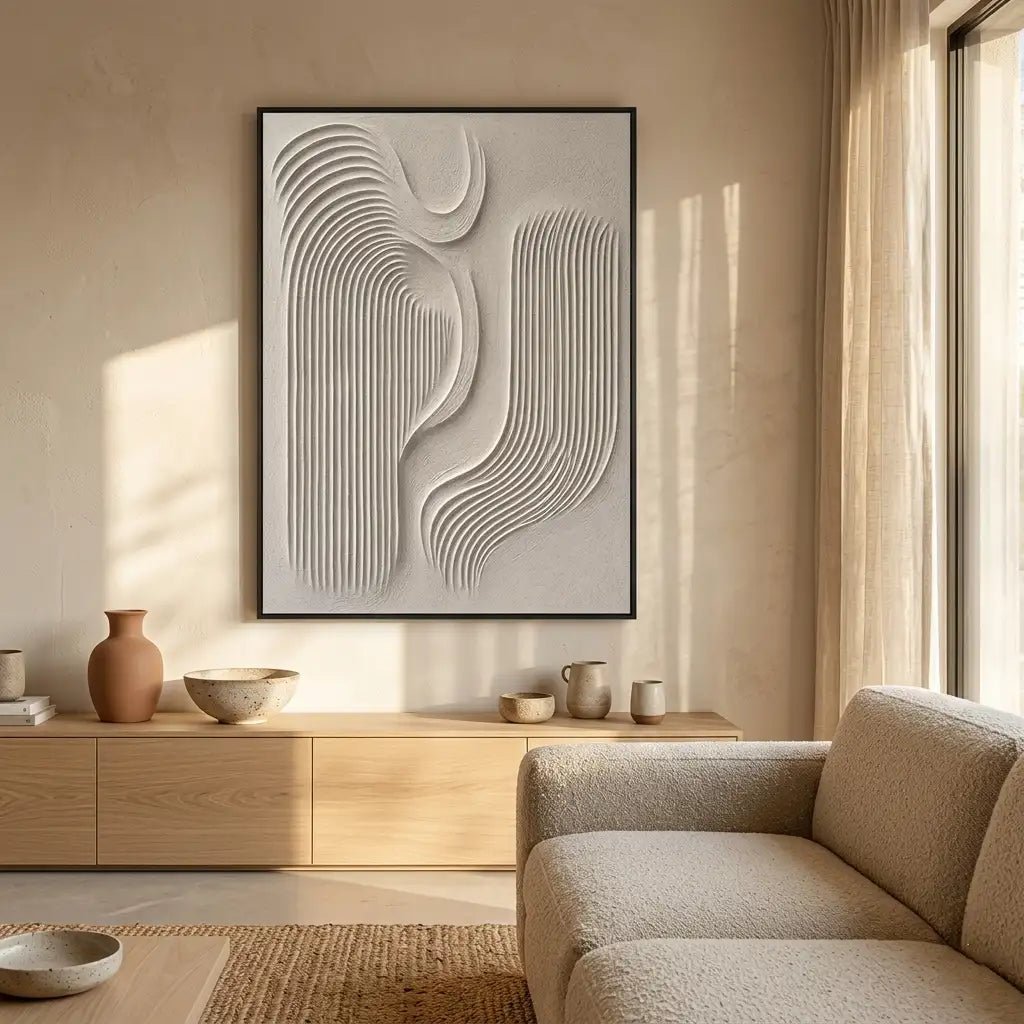 Minimalist Textured Abstract Painting MT045 - Tactile Atelier