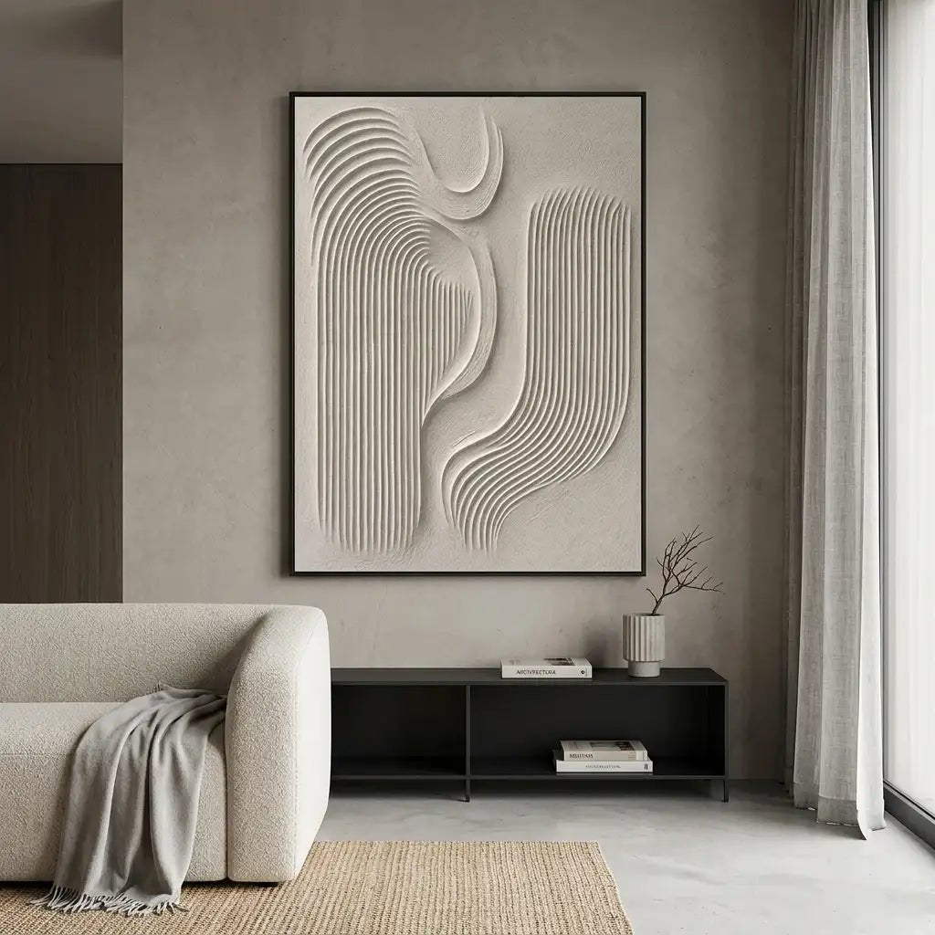 Minimalist Textured Abstract Painting MT045 - Tactile Atelier