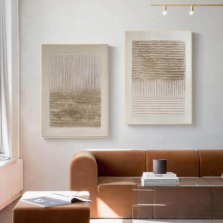 Minimalist Vertical Abstract Canvas Set MT317 - Tactile Atelier