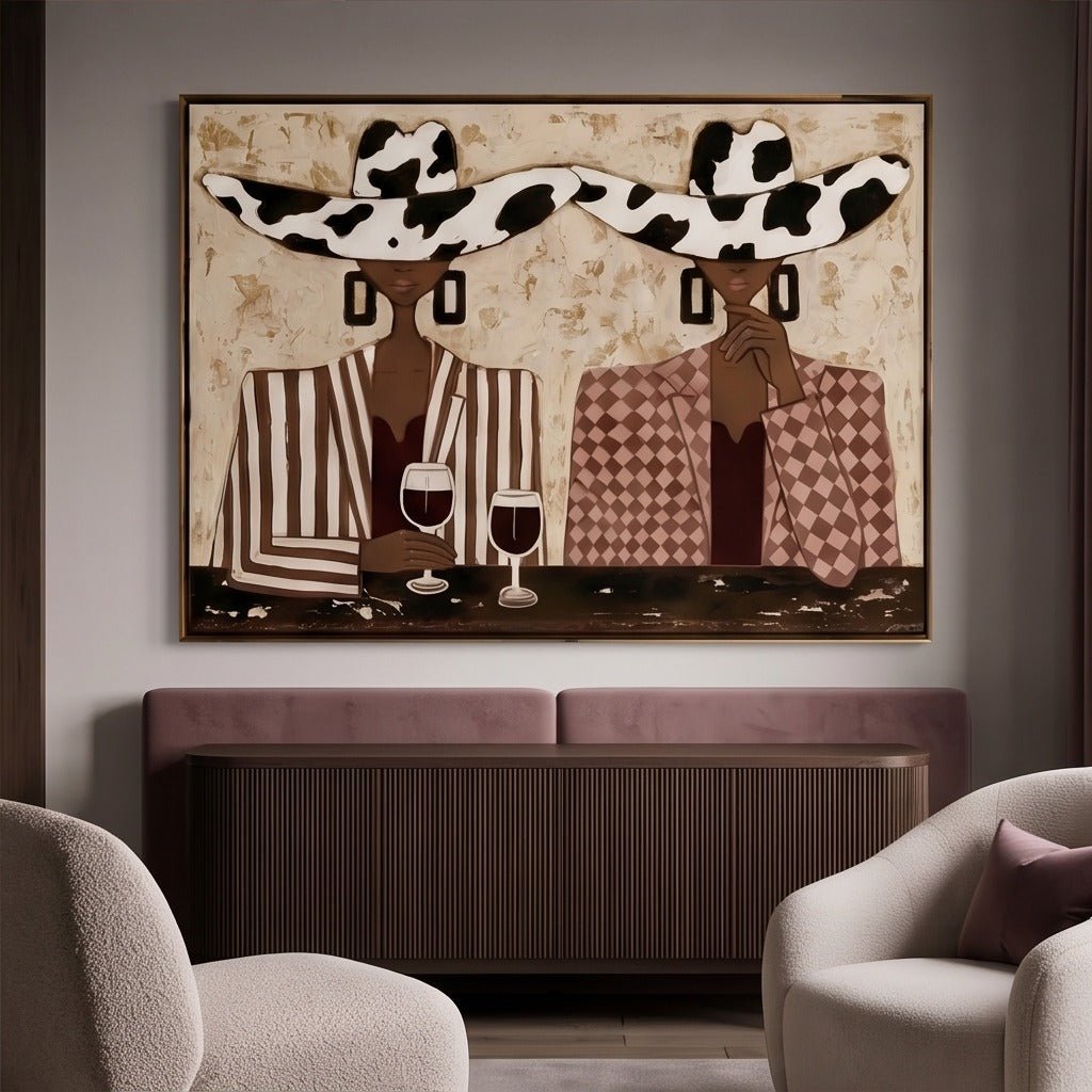 Modern Cowgirl Figurative Wall Art #TO084 - Tactile Atelier