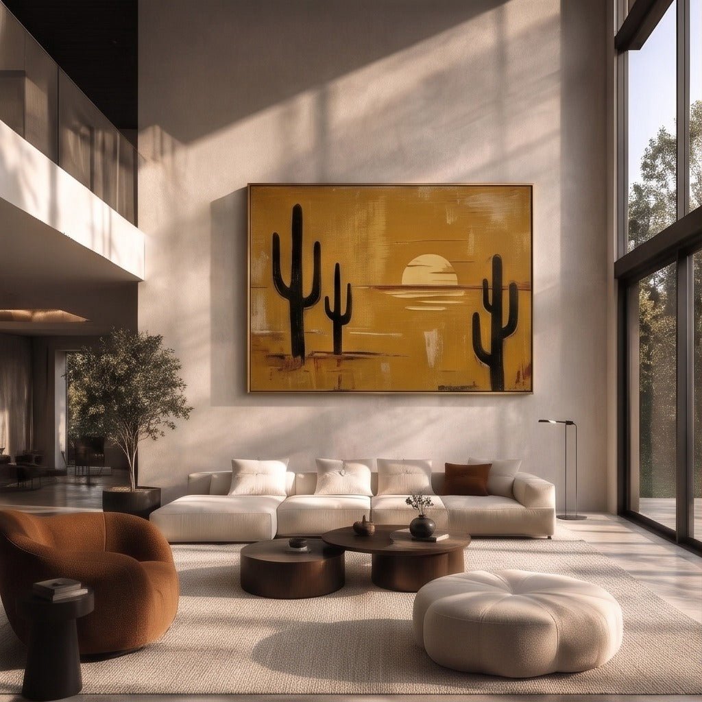 Modern Desert Landscape Wall Art TO437 - Tactile Atelier
