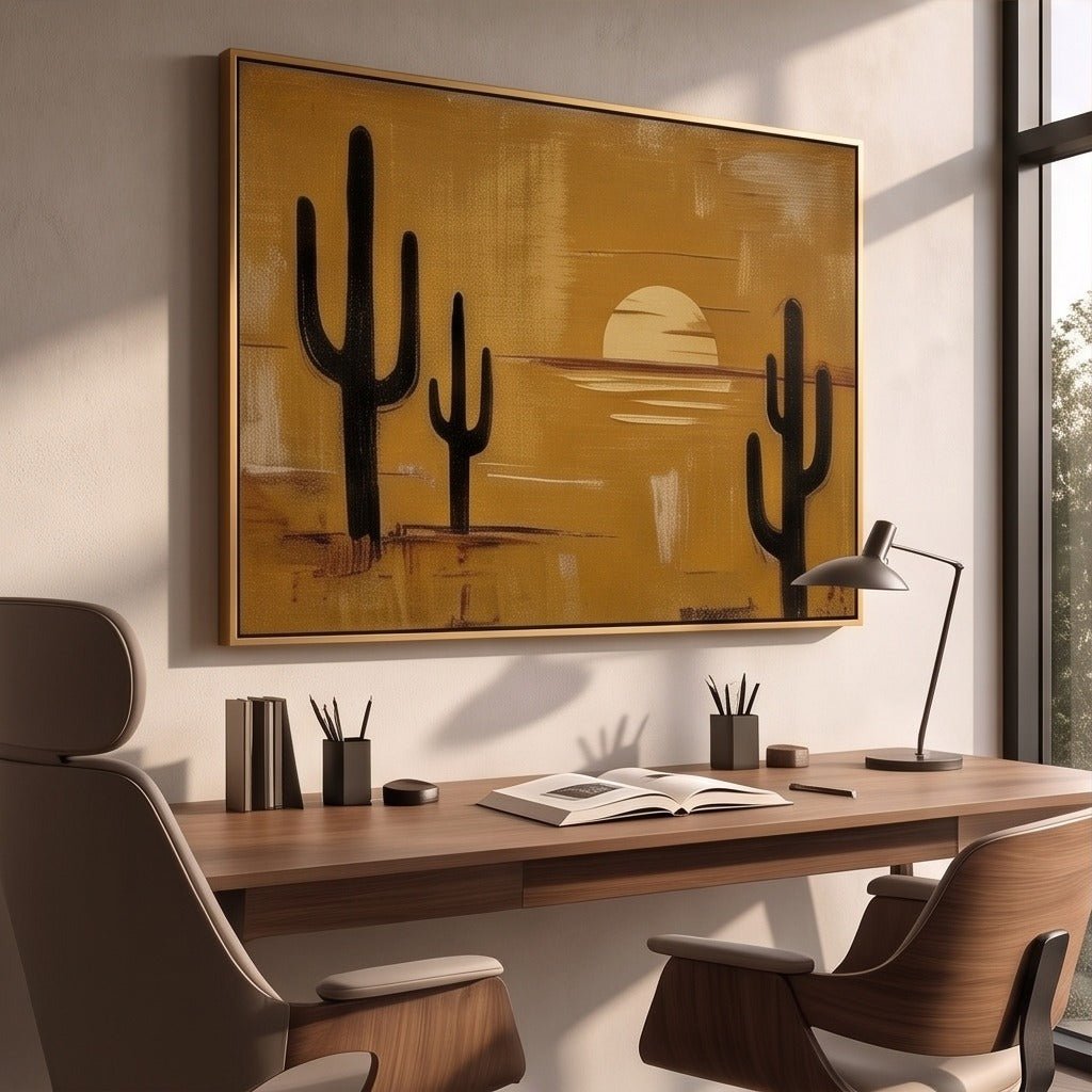 Modern Desert Landscape Wall Art TO437 - Tactile Atelier