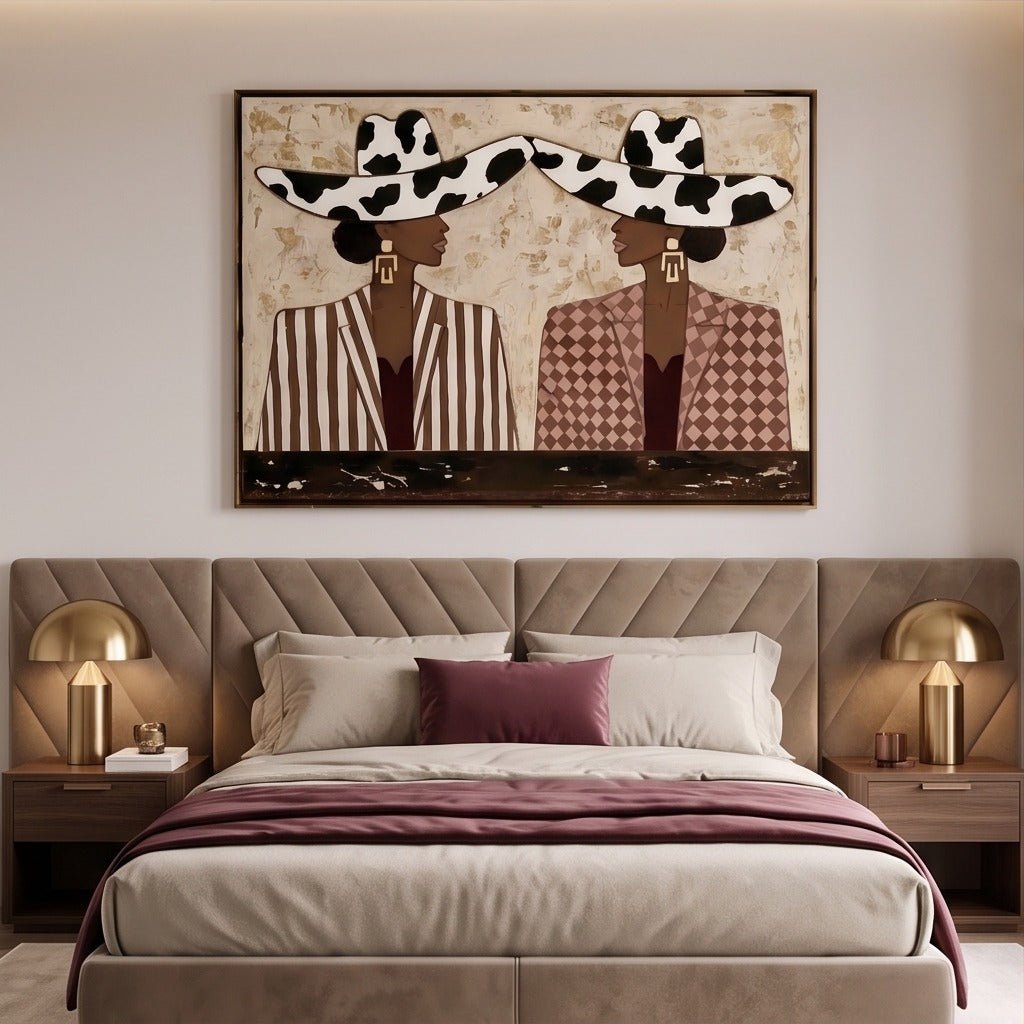 Modern Western Figurative Wall Art #TO054 - Tactile Atelier