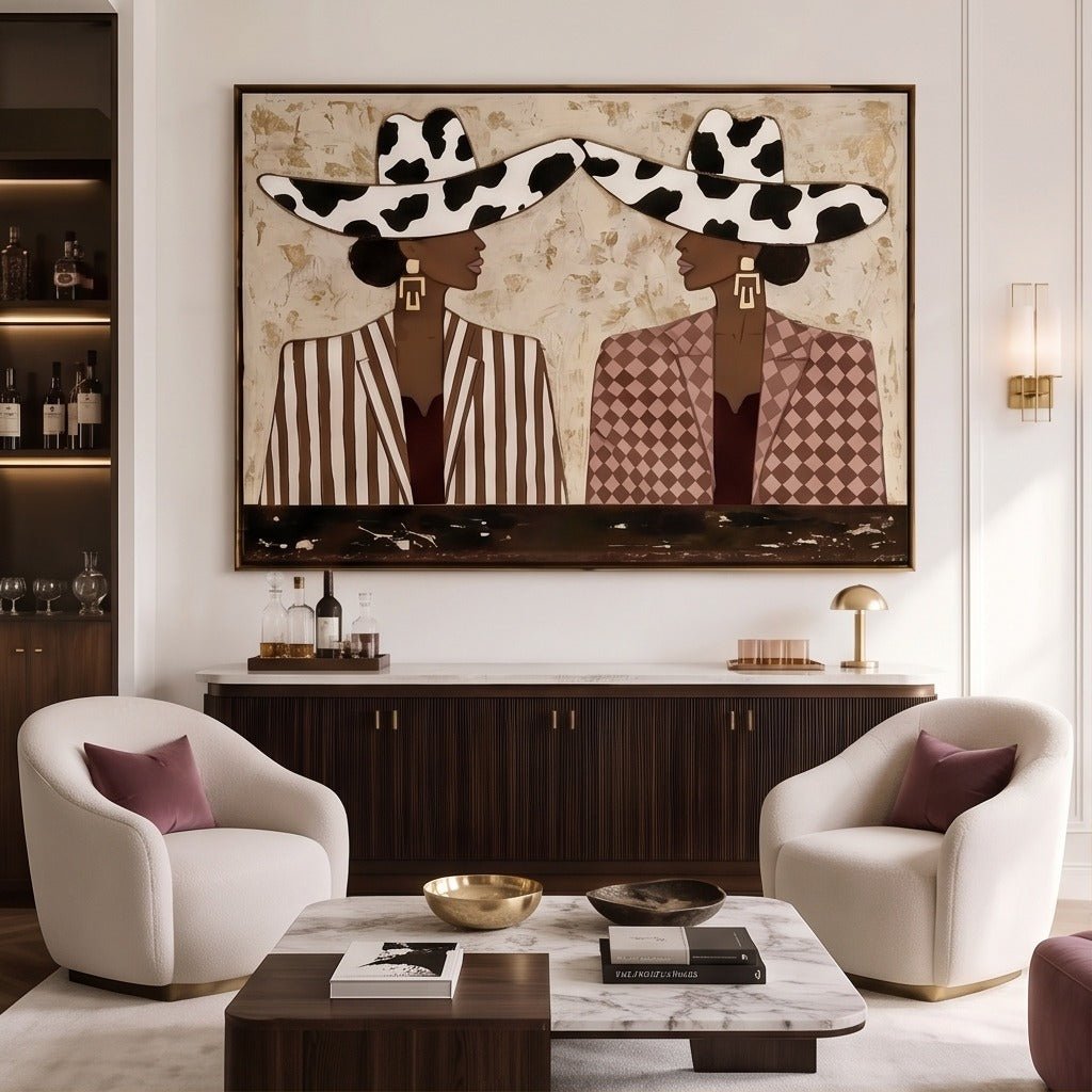 Modern Western Figurative Wall Art #TO054 - Tactile Atelier
