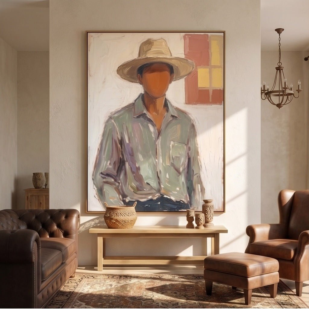Modern Western Portrait Wall Art TO114 - Tactile Atelier