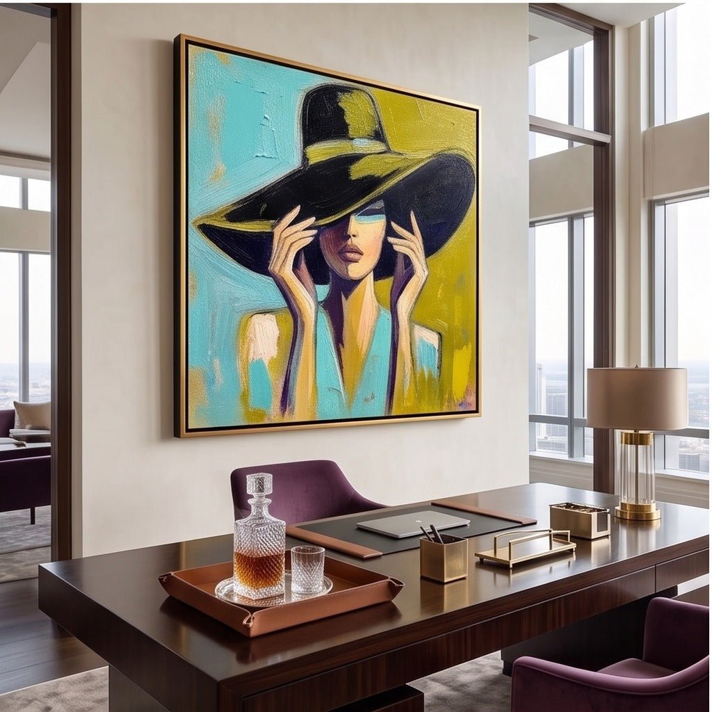 Modern Woman Portrait Wall Art TO954 - Tactile Atelier
