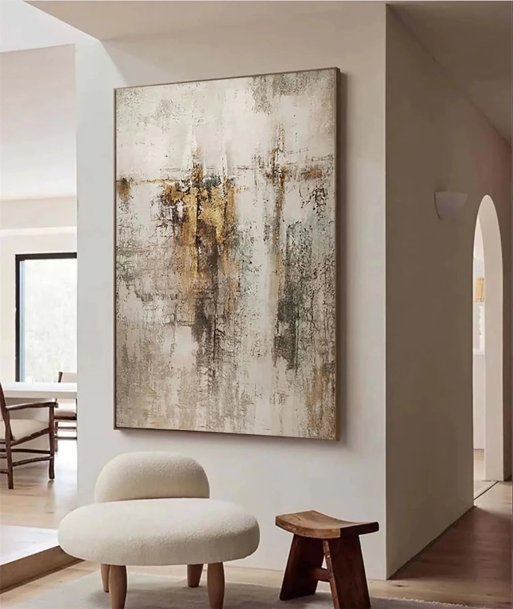 Neutral Abstract Gold Wall Art MT330 - Tactile Atelier