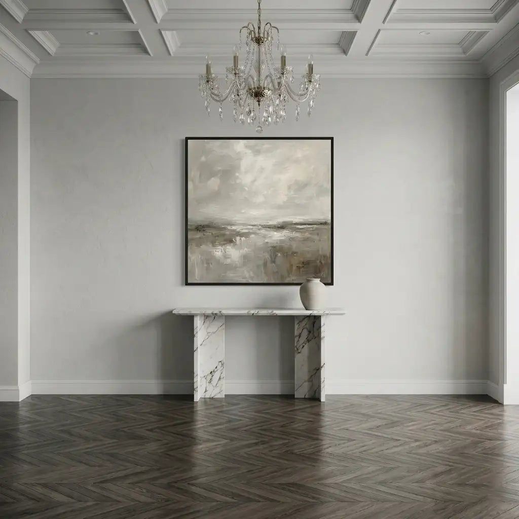 Neutral Abstract Landscape Wall Art MT114 - Tactile Atelier