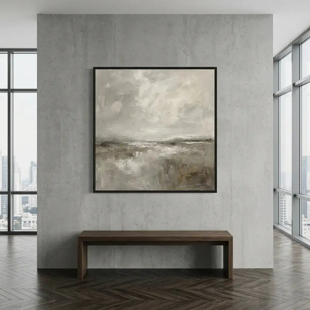 Neutral Abstract Landscape Wall Art MT114 - Tactile Atelier