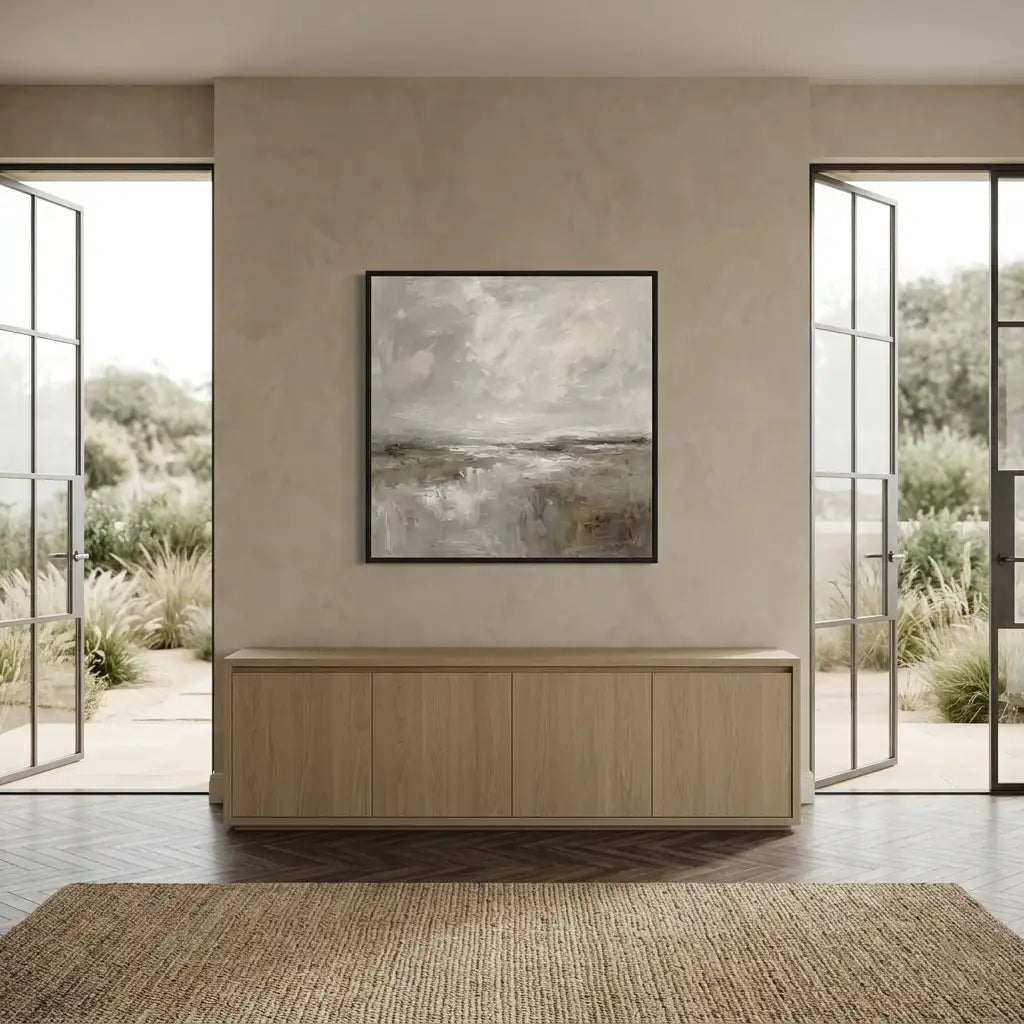 Neutral Abstract Landscape Wall Art MT114 - Tactile Atelier