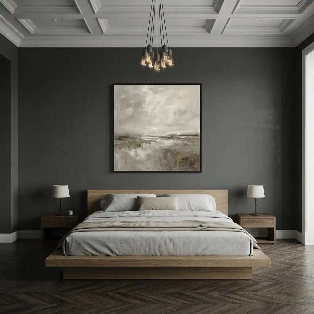 Neutral Abstract Landscape Wall Art MT114 - Tactile Atelier