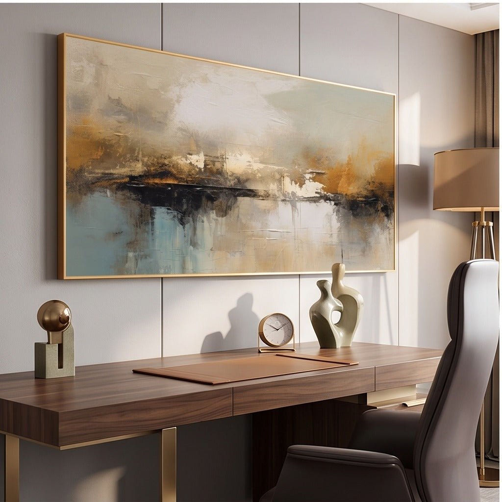 Neutral Abstract Landscape Wall Art #TO208 - Tactile Atelier