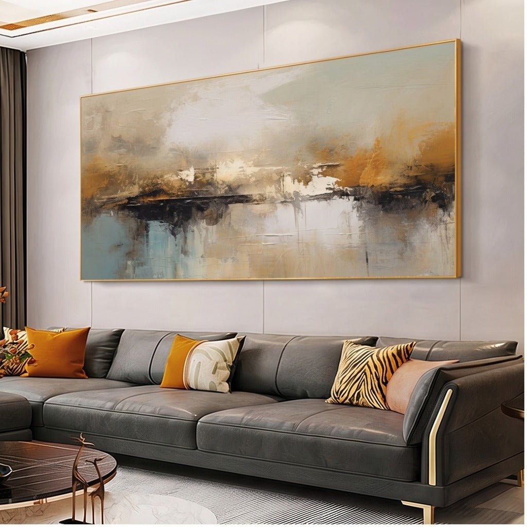 Neutral Abstract Landscape Wall Art #TO208 - Tactile Atelier