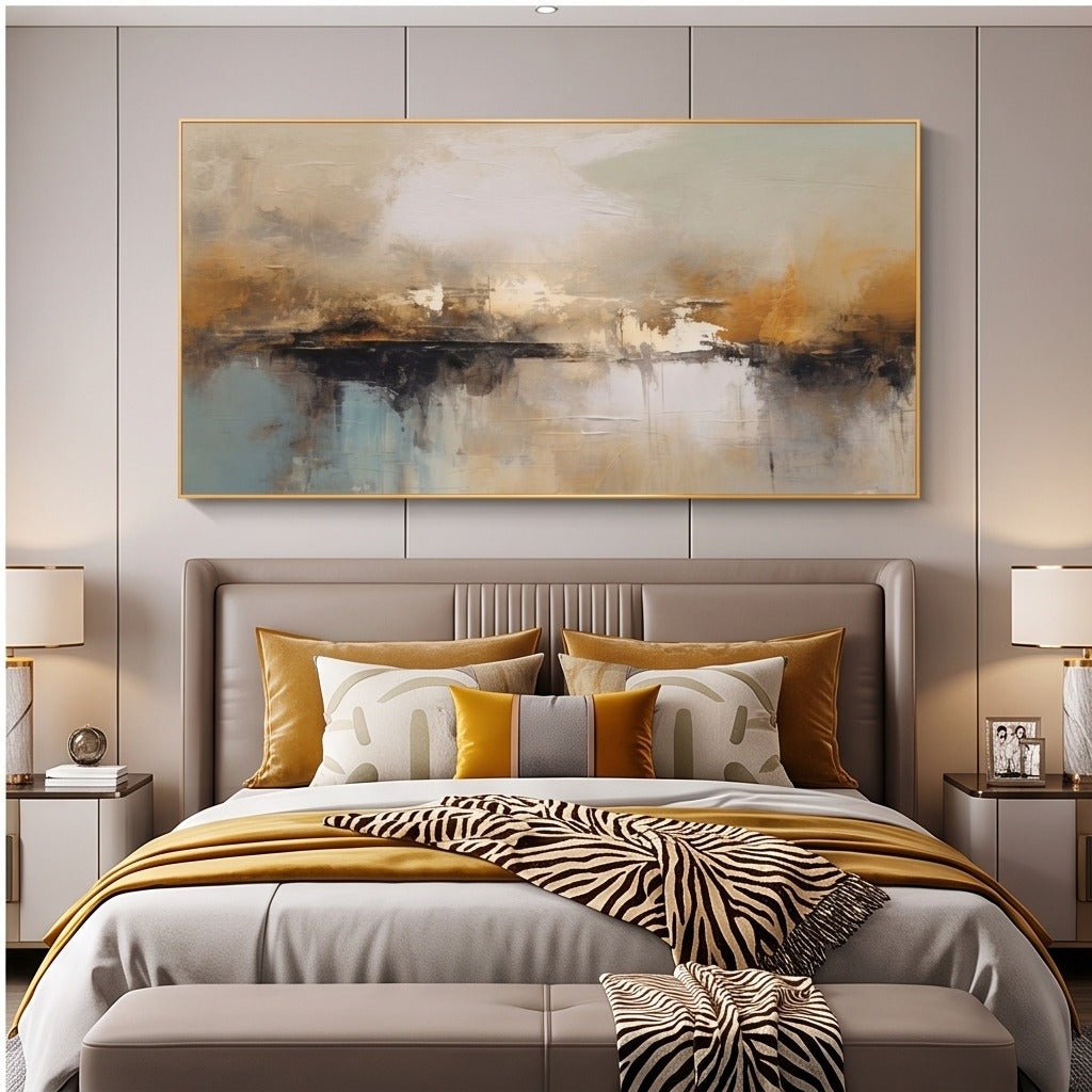 Neutral Abstract Landscape Wall Art #TO208 - Tactile Atelier