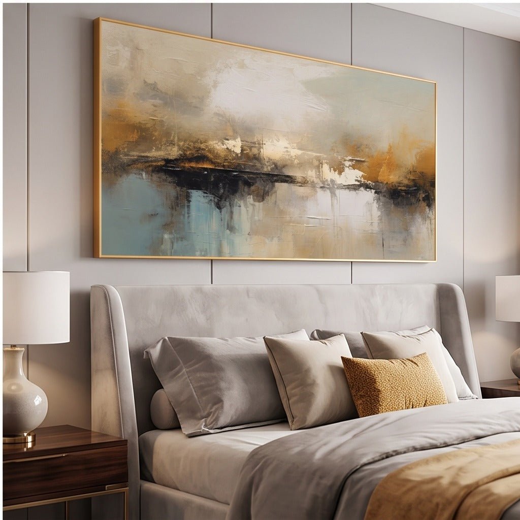 Neutral Abstract Landscape Wall Art #TO208 - Tactile Atelier